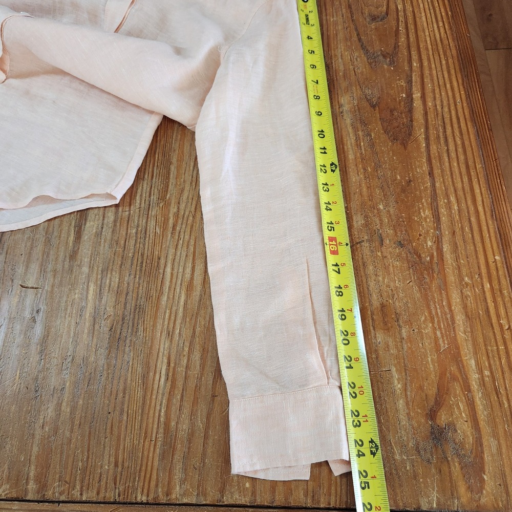 Workshop Republic Clothing Women's‎ Med 100% Linen Button Down Shirt Coastal - Picture 7 of 9
